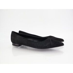 Donald Pliner Palma Ballet Flats Women 6 M Black Pointed Shoes Slip On Comfort